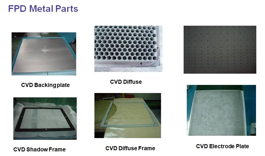 FPD Metal Parts for CVD